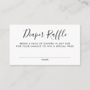 Diaper Raffle Baby Shower Insert