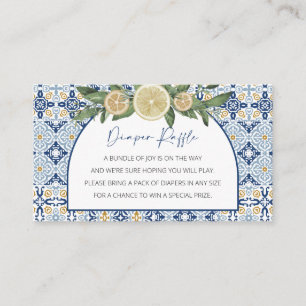 Diaper Raffle Baby Shower, Italian Theme Enclosure Card
