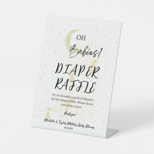 Diaper Raffle Baby Shower Pedestal Sign