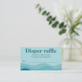 Diaper raffle Baby Shower Sailing ocean nautical  Enclosure Card (Standing Front)