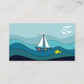 Diaper raffle Baby Shower Sailing ocean nautical  Enclosure Card (Back)