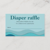 Diaper raffle Baby Shower Sailing ocean nautical  Enclosure Card (Front)
