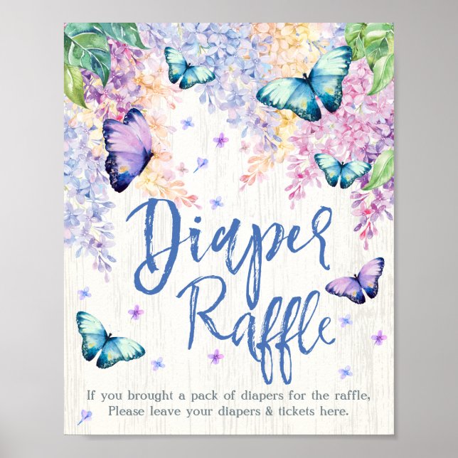Diaper Raffle Baby Shower Sign (Front)