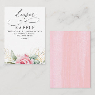 Diaper Raffle Baby Shower Ticket Enclosure Card