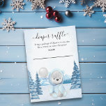 Diaper Raffle Baby Teddy Bear Winter Christmas  Enclosure Card<br><div class="desc">This design may be personalized in the area provided by changing the photo and/or text. Or it can be customized by clicking Personalize this Template and then choosing the click to customize further option and delete or change the color of the background, add text, change the text color or style,...</div>