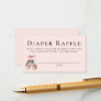 Diaper Raffle Ballerina Shoes Girl Baby Shower Enclosure Card