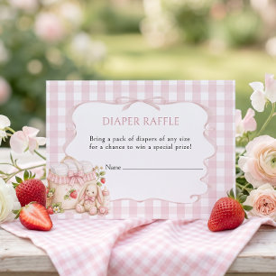 Diaper Raffle Berry Sweet Baby Shower Enclosure Card