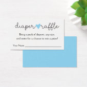Diaper Raffle Blue Heart Boy Baby Shower (Desk)