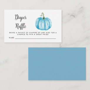 Diaper Raffle Blue Pumpkin Enclosure Card