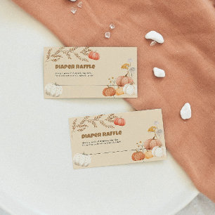 Diaper Raffle Boho Pumpkin Baby Shower Note Card