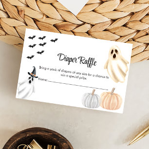 Diaper Raffle Boo Cute Halloween Party Enclosur Enclosure Card