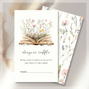Diaper Raffle   Book Themed Baby Shower  Enclosure Card