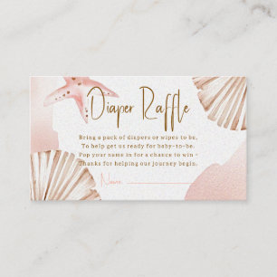 Diaper Raffle Card   Sea You Soon Baby Coastal