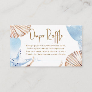 Diaper Raffle Card Sea You Soon Baby Coastal