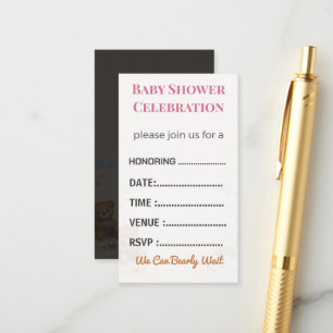 Diaper Raffle Card Tickets Elegant Insert