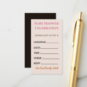 Diaper Raffle Card Tickets Elegant Insert