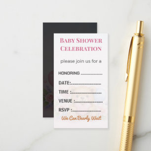 Diaper Raffle Card Tickets Elegant Insert