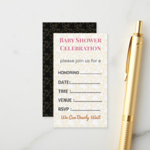 Diaper Raffle Card Tickets Elegant Insert