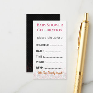 Diaper Raffle Card Tickets Elegant Insert