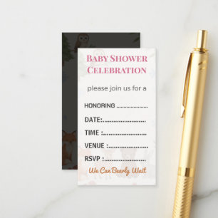 Diaper Raffle Card Tickets Elegant Insert