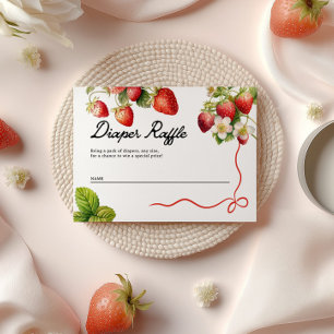 Diaper Raffle Cards Strawberry Baby Shower