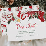Diaper Raffle Christmas Santa Baby Shower Enclosure Card<br><div class="desc">Elevate your baby shower with a whimsical twist using the Christmas Santa Baby Shower Diaper Raffle Card. This adorable holiday inspired design adds a dash of enchantment, making it a hit among guests and a sweet memory for the mommy-to-be. Perfect for fall celebrations, it also eases the cost of diapers...</div>