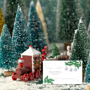 Diaper Raffle Clothesline Ornaments Baby Shower Enclosure Card