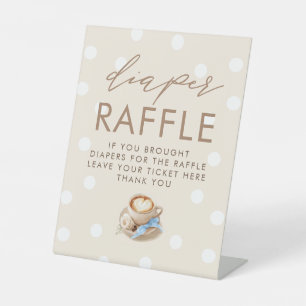 Diaper  Raffle Coffee Baby Shower Table Sign