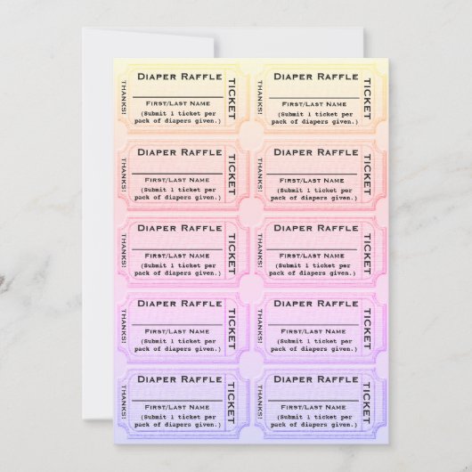 Diaper Raffle Cute Baby Shower (Front)