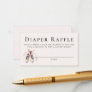 Diaper Raffle Cute Ballerina Girl Baby Shower Enclosure Card