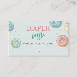Diaper Raffle Cute Donut Baby Shower Enclosure Card