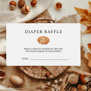 Diaper Raffle Cutie Pie Fall Baby Shower Enclosure Card