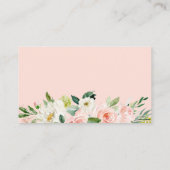Diaper Raffle Elegant Blush Floral Baby Shower Enclosure Card (Back)