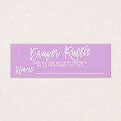 DIAPER RAFFLE Elephant LAVENDER Baby Shower (Front)