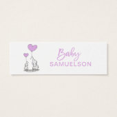 DIAPER RAFFLE Elephant LAVENDER Baby Shower (Back)