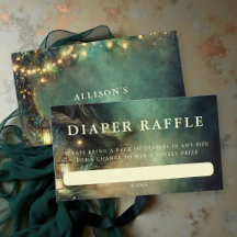 Diaper Raffle Enchanted Forest Lantern Baby Shower