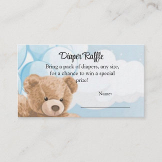Diaper Raffle  Enclosure Card