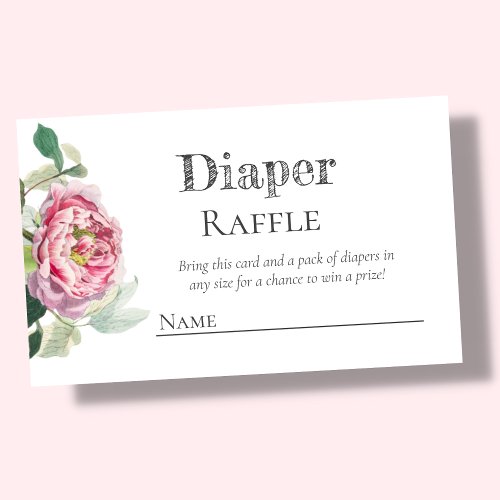 Diaper Raffle  Enclosure Card