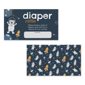 Diaper Raffle Enclosure Card Space Baby Shower