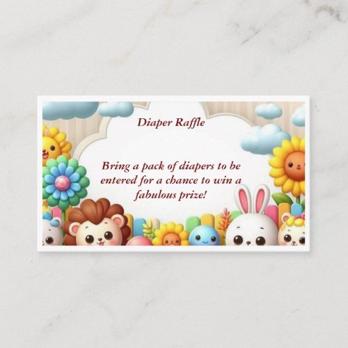 Diaper Raffle enclosure cards