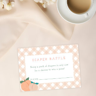 Diaper Raffle Enclosure Sweet Peach Card