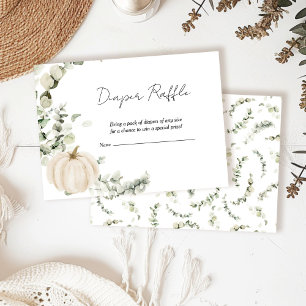 Diaper Raffle Fall Little Pumpkin Baby Shower Enclosure Card