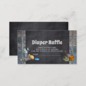 Diaper Raffle Fishing Boy Baby Shower Insert Cards (Front/Back)