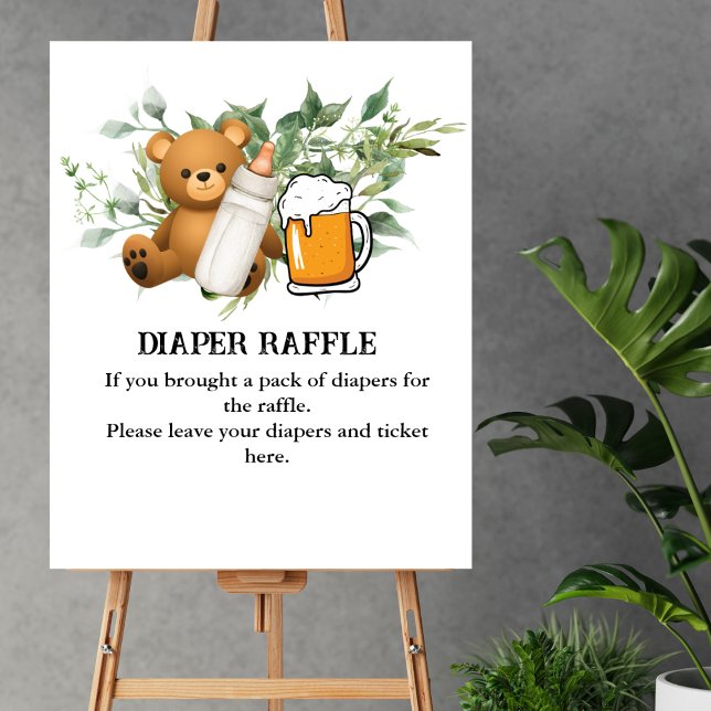 Diaper Raffle Game a baby is brewing theme Poster (Creator Uploaded)