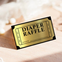 Diaper Raffle Golden Ticket Baby Shower Game
