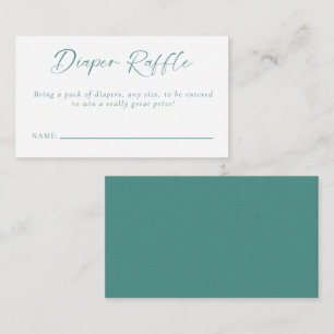 Diaper Raffle Hello Baby Shower Minimal Neutral E Enclosure Card