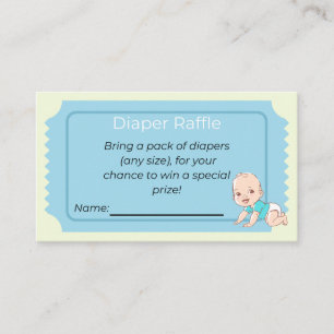Diaper Raffle Insert Cards, Fun Baby Shower