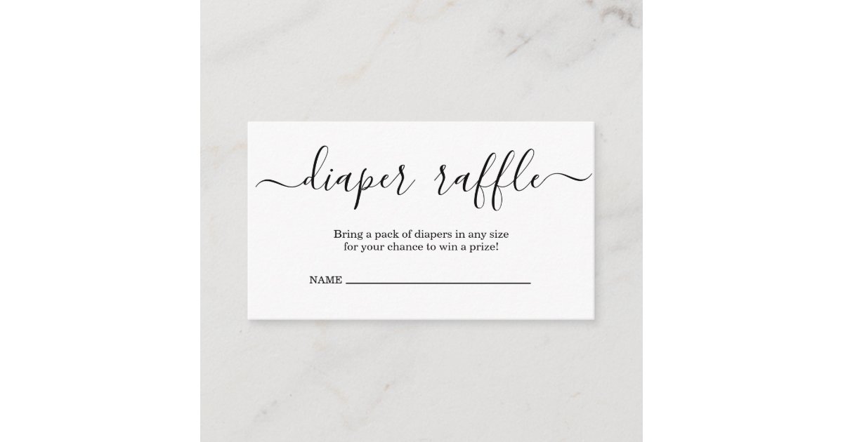 Diaper Raffle Insert For Baby Shower Invitation Zazzle Com