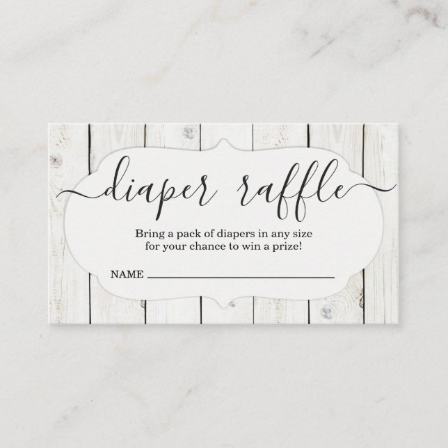 Diaper Raffle Insert for Baby Shower Invitation (Front)