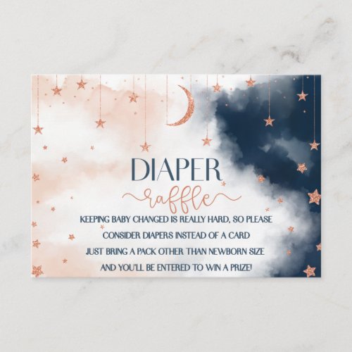 Diaper Raffle Insert Gender Reveal Diaper Raffle Enclosure Card